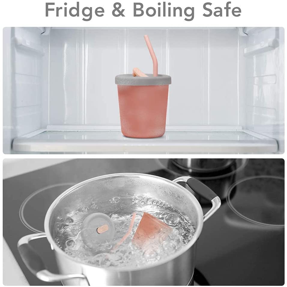 Haakaa Silicone Sippy Straw Cup (4 Colours) - Pupsik Singapore