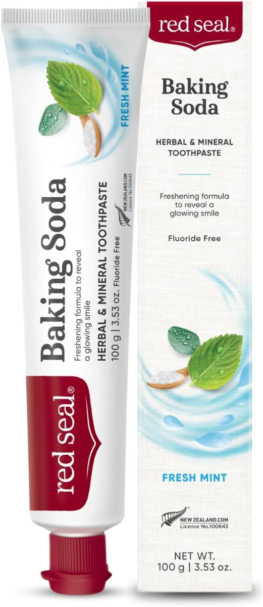 Red Seal Baking Soda Fresh Mint Natural Toothpaste, 100g x 2pk (Exp 06/27)