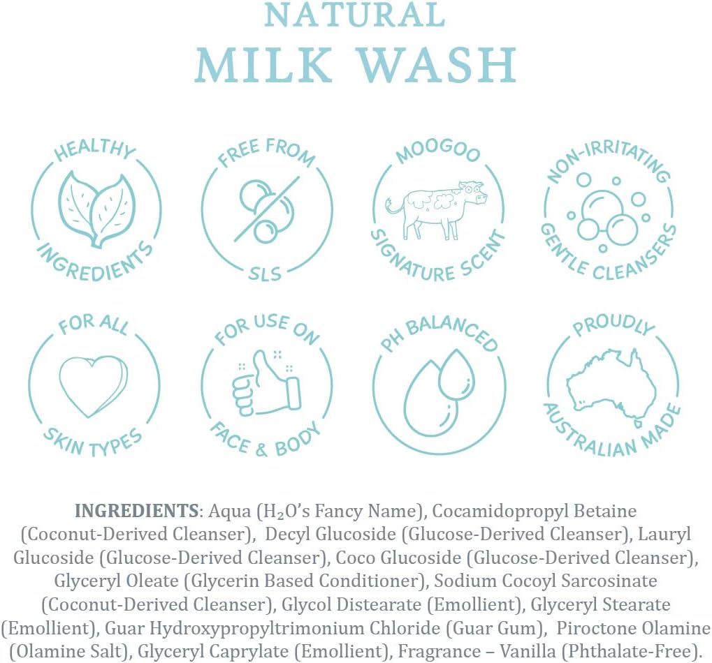 MooGoo Natural Milk Wash, 500ml (Exp 02/27)