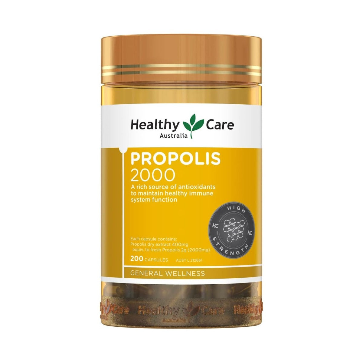 Healthy Care Propolis 2000mg, 200 Capsules (Exp 07/27)