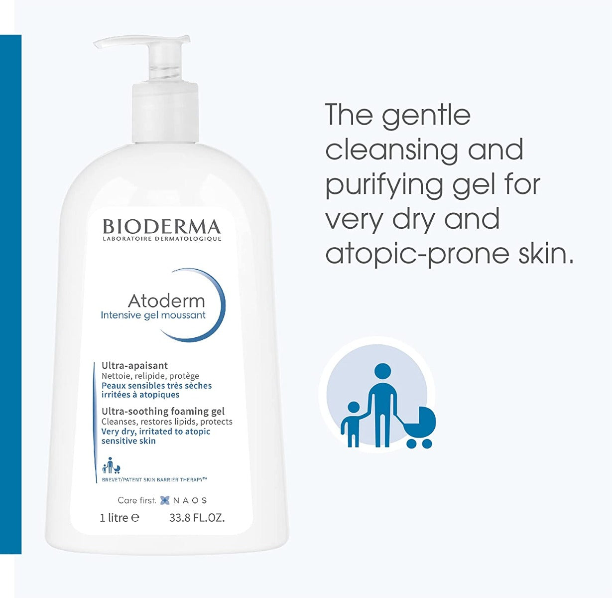 Bioderma Atoderm Intensive Foaming Shower Gel, 1L (Exp 07/27)
