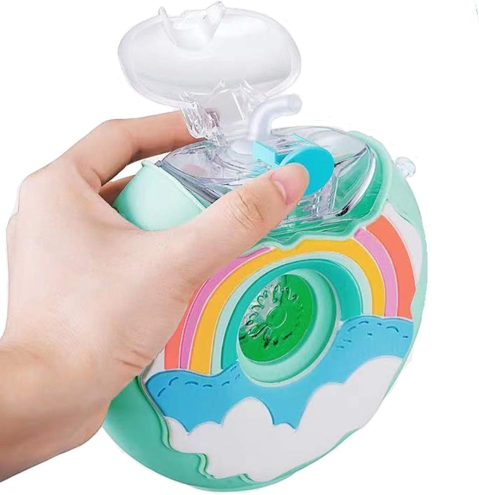 Biomom Donut Tritan Straw Drinking Bottle with Straps, 380ml (5 Designs) - Pupsik Singapore