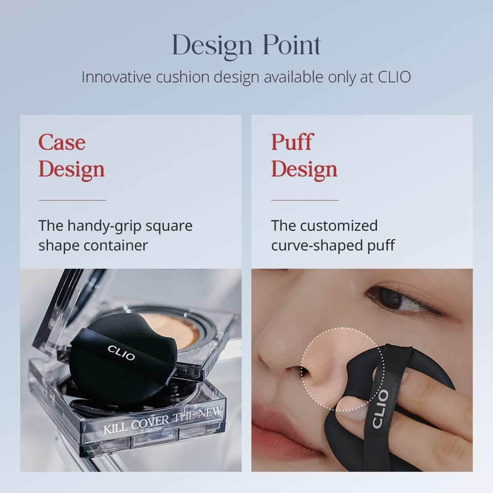 CLIO Kill Cover The New Founwear Cushion - SPF50+ PA+++, 15g + 15g (3 Shades)