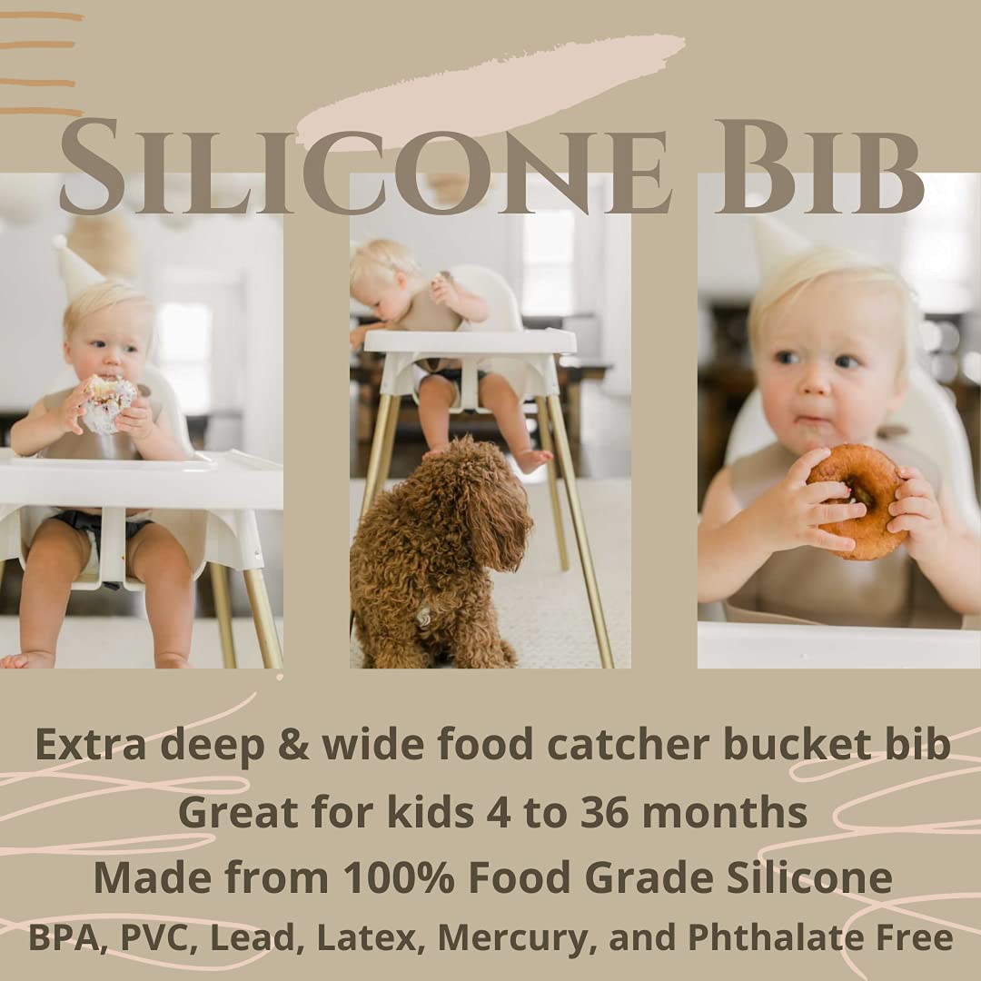 Ali+Oli Baby Silicone Bibs (7 Colours) - Pupsik Singapore