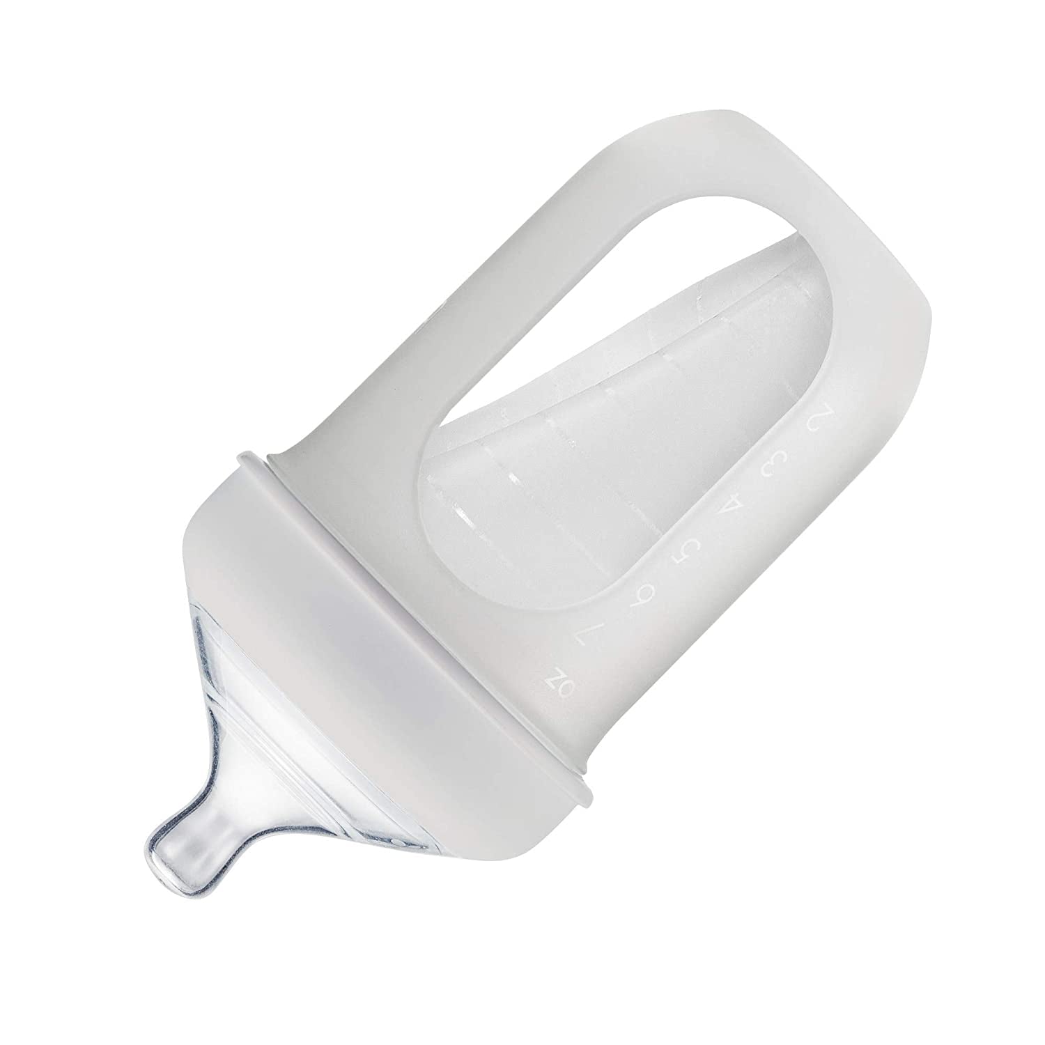 Boon Nursh Silicone Pouch Bottle, 8oz - Gray