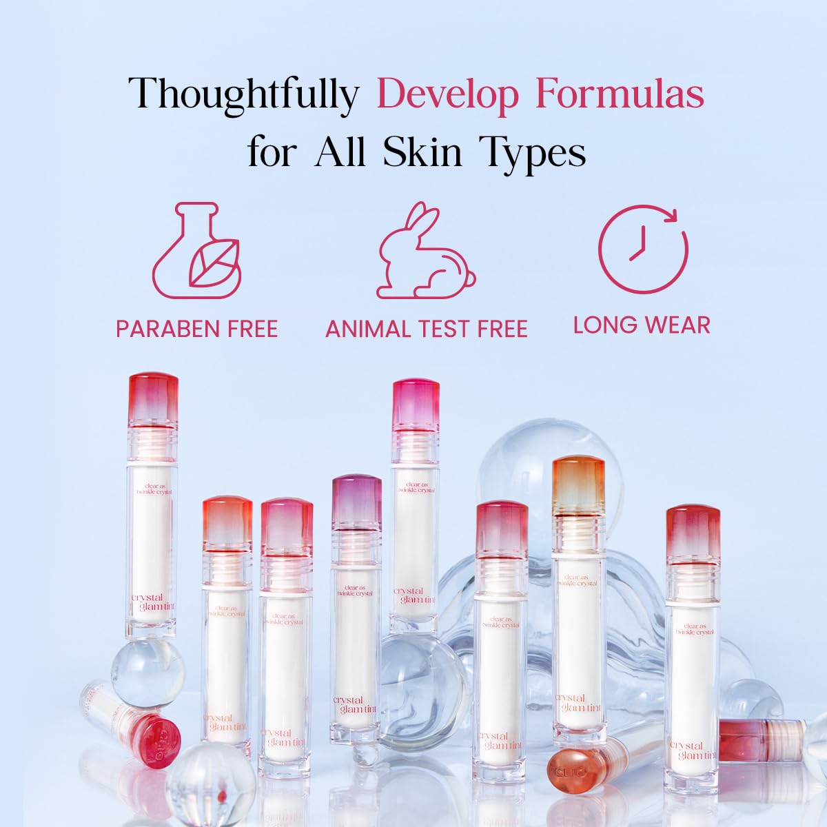 CLIO Crystal Glam Lip Tint, 3.4g (12 Shades)