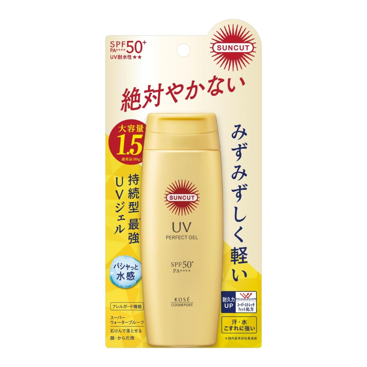 Kose Suncut Perfect UV Gel Sunscreen SPF50+ PA++++, 120g