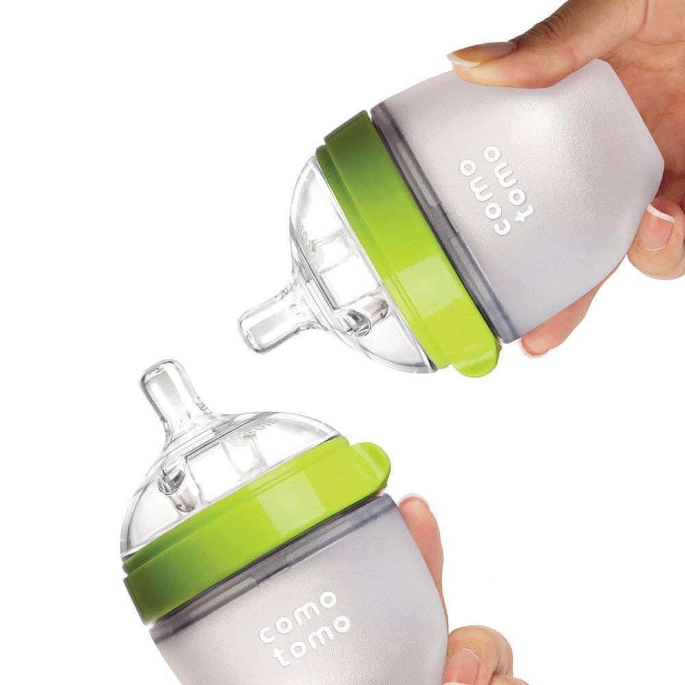 Comotomo Baby Bottle, 150ml  - Green (2pk)