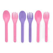 OmieBox OmiePod Utensil Refill, 3 Pairs of Fork & Spoon Set (2 Colors)