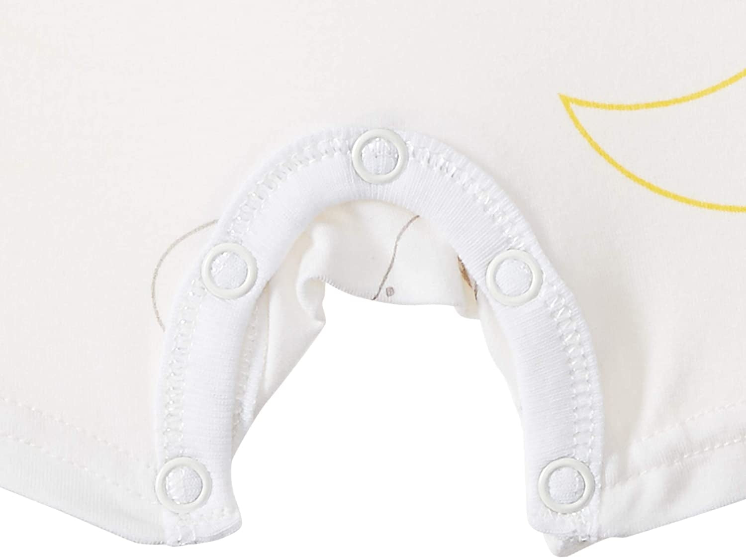 Baa Baa Sheepz Baby Short Sleeve Romper - Colourful Moon & Star White (4 Sizes)