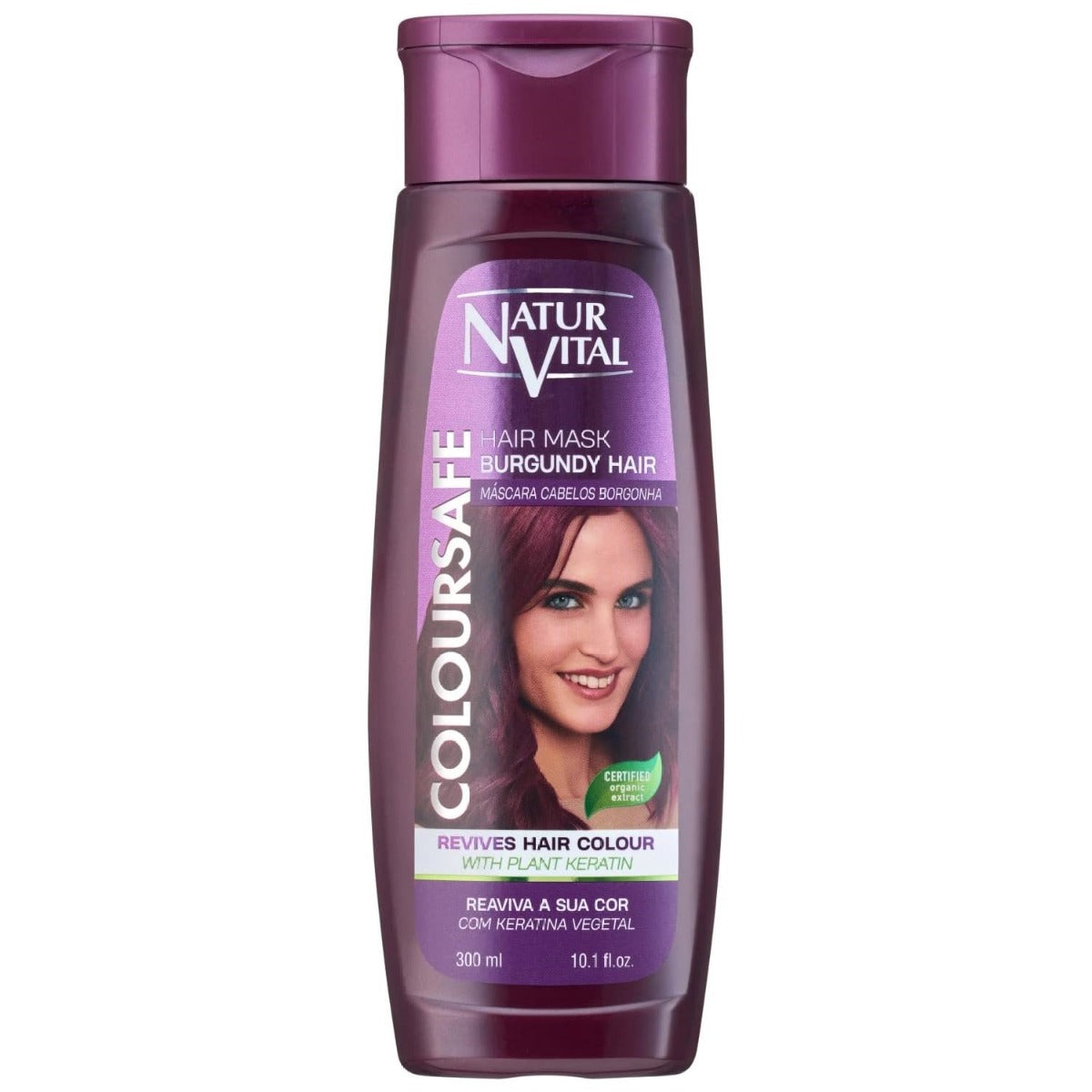 NaturVital ColourSafe Hair Mask, 300ml - Burgundy (Exp 09/28)