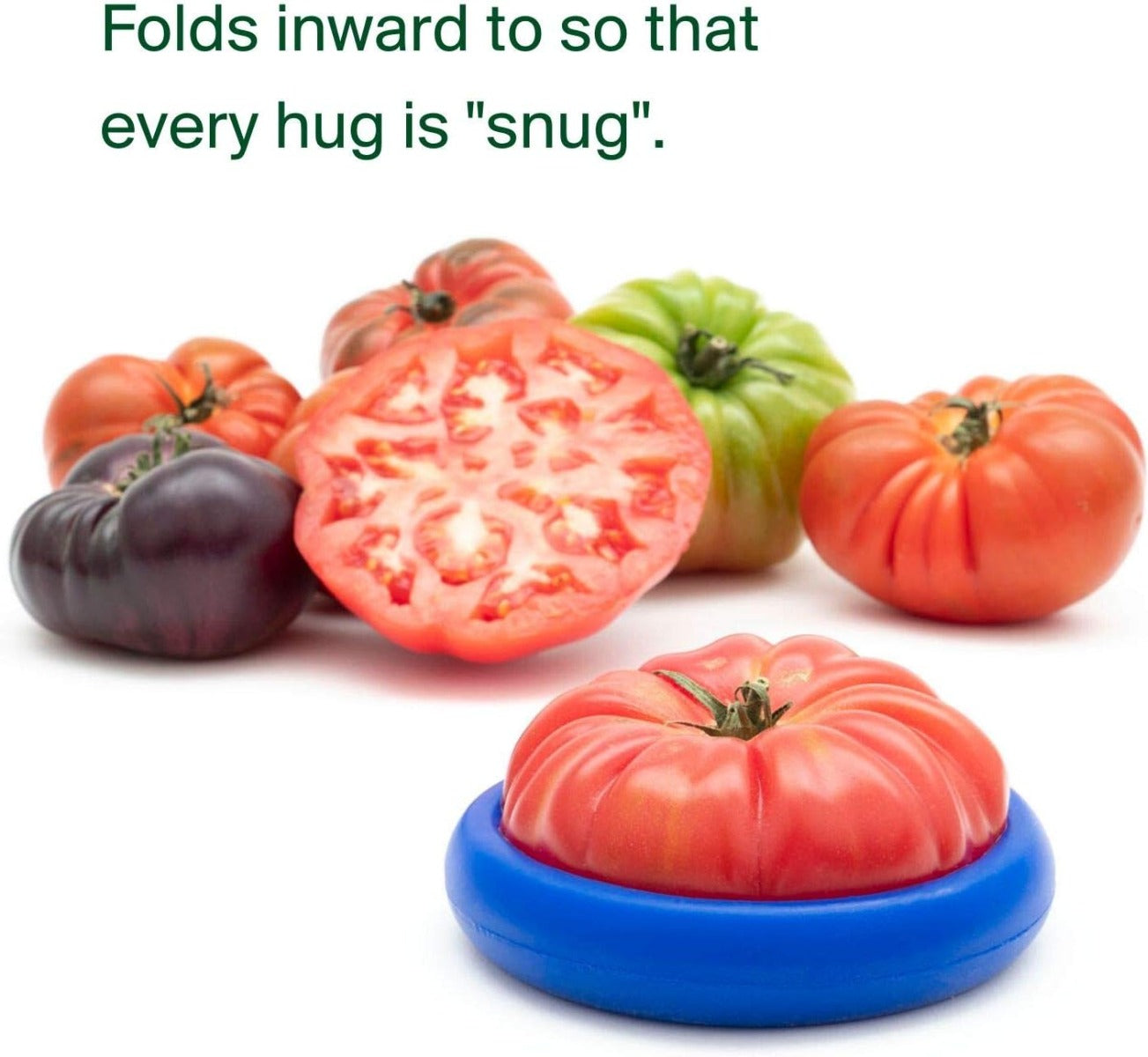 Food Huggers Set of 5 Reusable Silicone Food Savers (4 Colors)