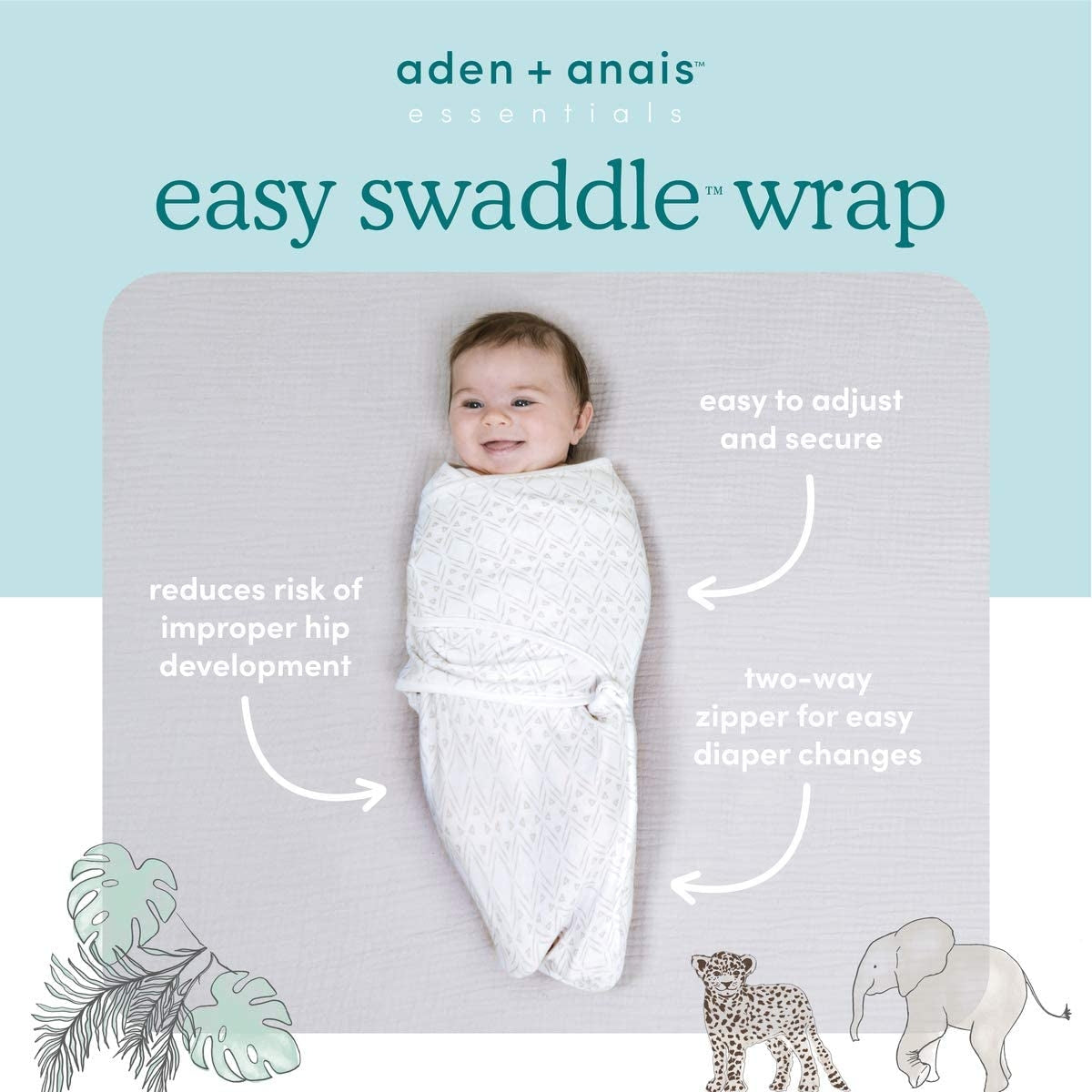 Aden Anais Essentials Swaddle Wrap (3pk) - Toile