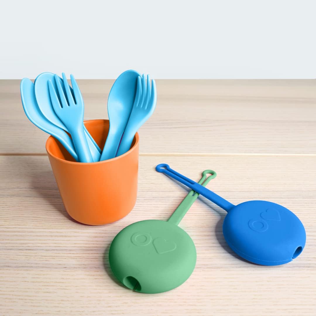 OmieBox OmiePod Utensil Refill, 3 Pairs of Fork & Spoon Set (2 Colors)