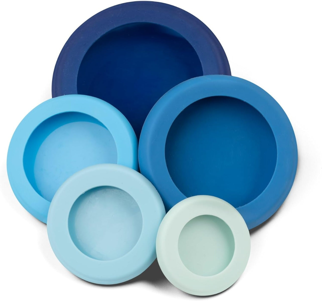 Food Huggers Set of 5 Reusable Silicone Food Savers (4 Colors) - Pupsik Singapore