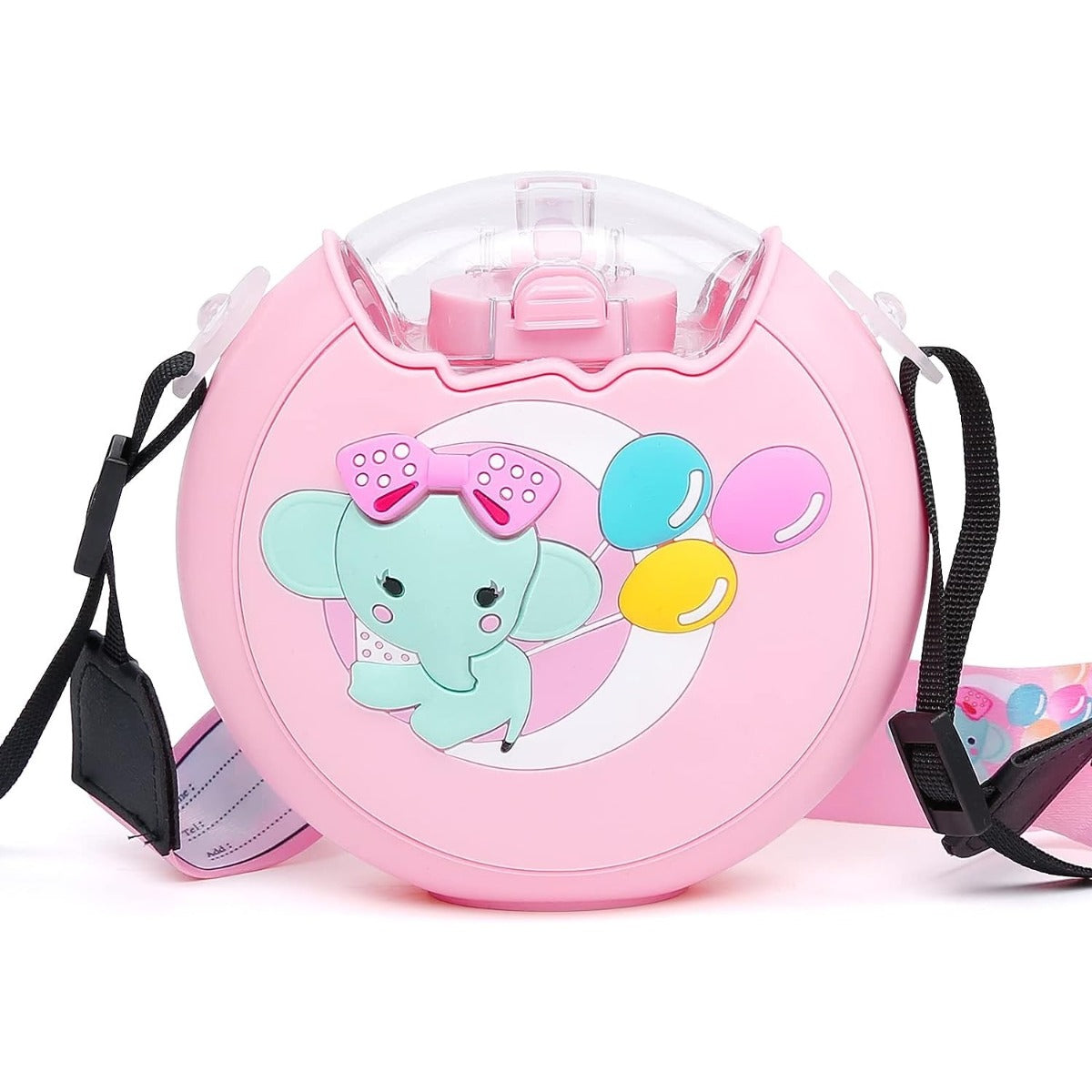 Biomom Donut Tritan Straw Drinking Bottle with Straps, 380ml (5 Designs) - Pupsik Singapore