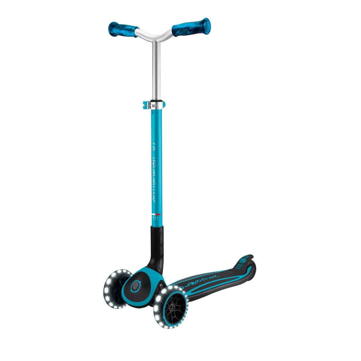 Globber Ace Lights Foldable Scooter (LED Wheels) - Aqua
