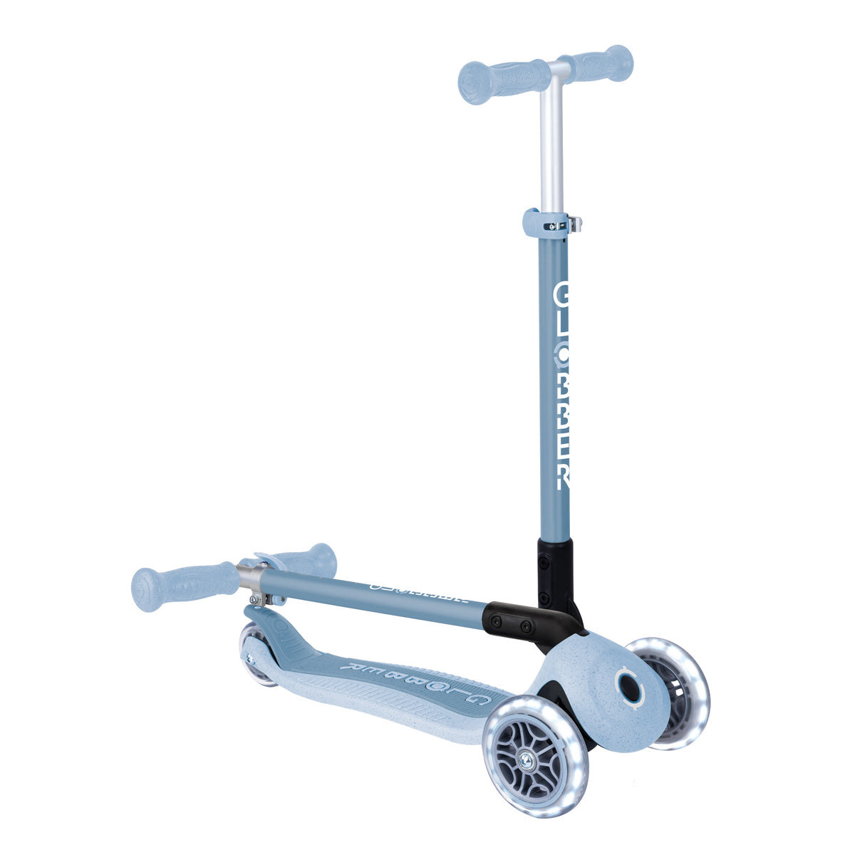 Globber Primo Height-Adjustable Foldable 3 Wheel Scooter (LED Wheels) (8 Colours) - Pupsik Singapore