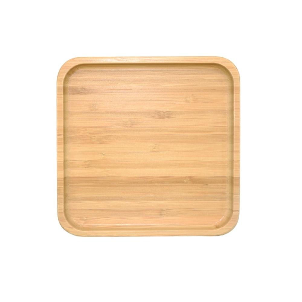 Biomom Square Bamboo Suction Plate - Pale Mauve