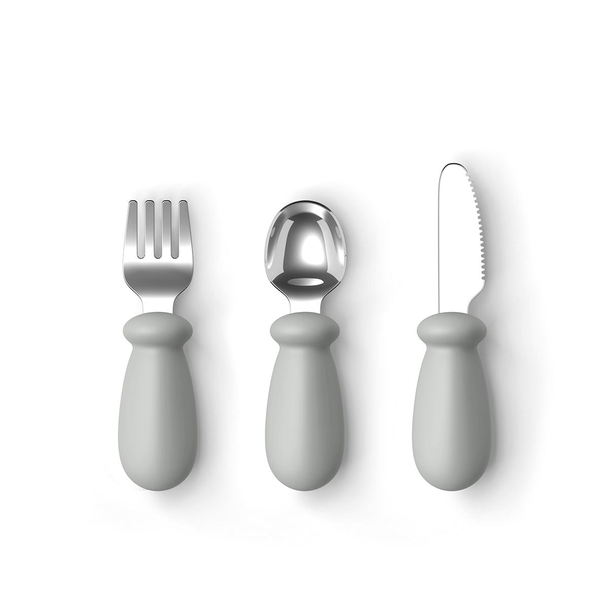 Biomom Baby Fork, Spoon and Knife Mushroom Set (5 Colours)