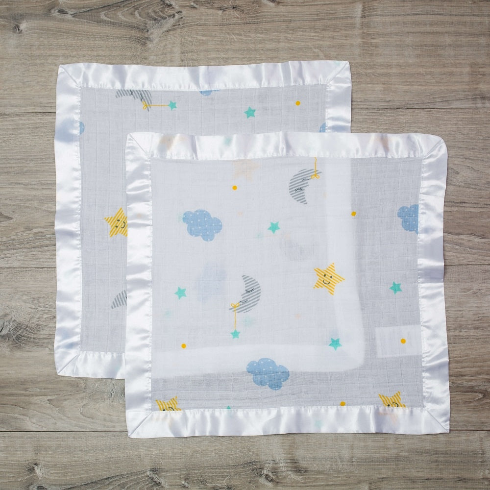 Lulujo Baby Muslin Security Blankets, 2pk (4 Designs) - Pupsik Singapore