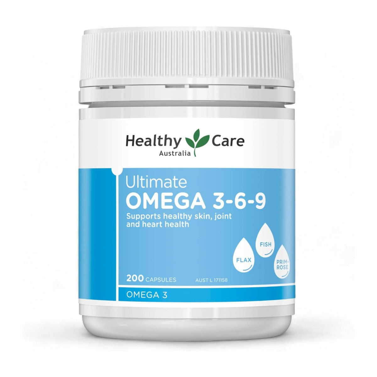 Healthy Care Omega 3-6-9,  200 Capsules (Exp 12/26)