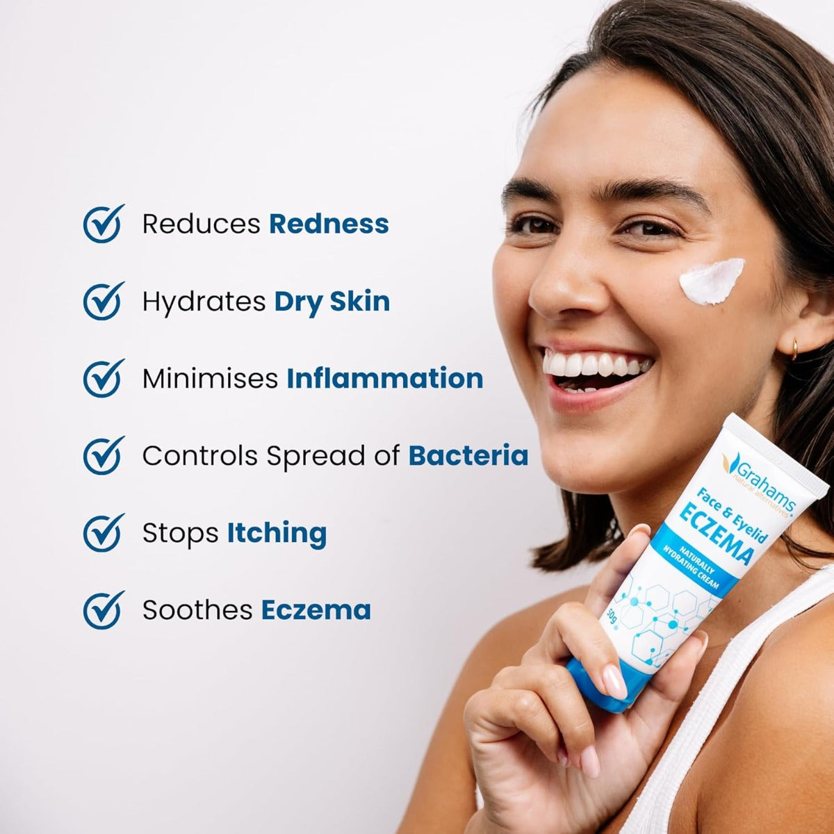 Grahams Natural Face & Eyelid Eczema Cream, 50g (Exp 03/28)
