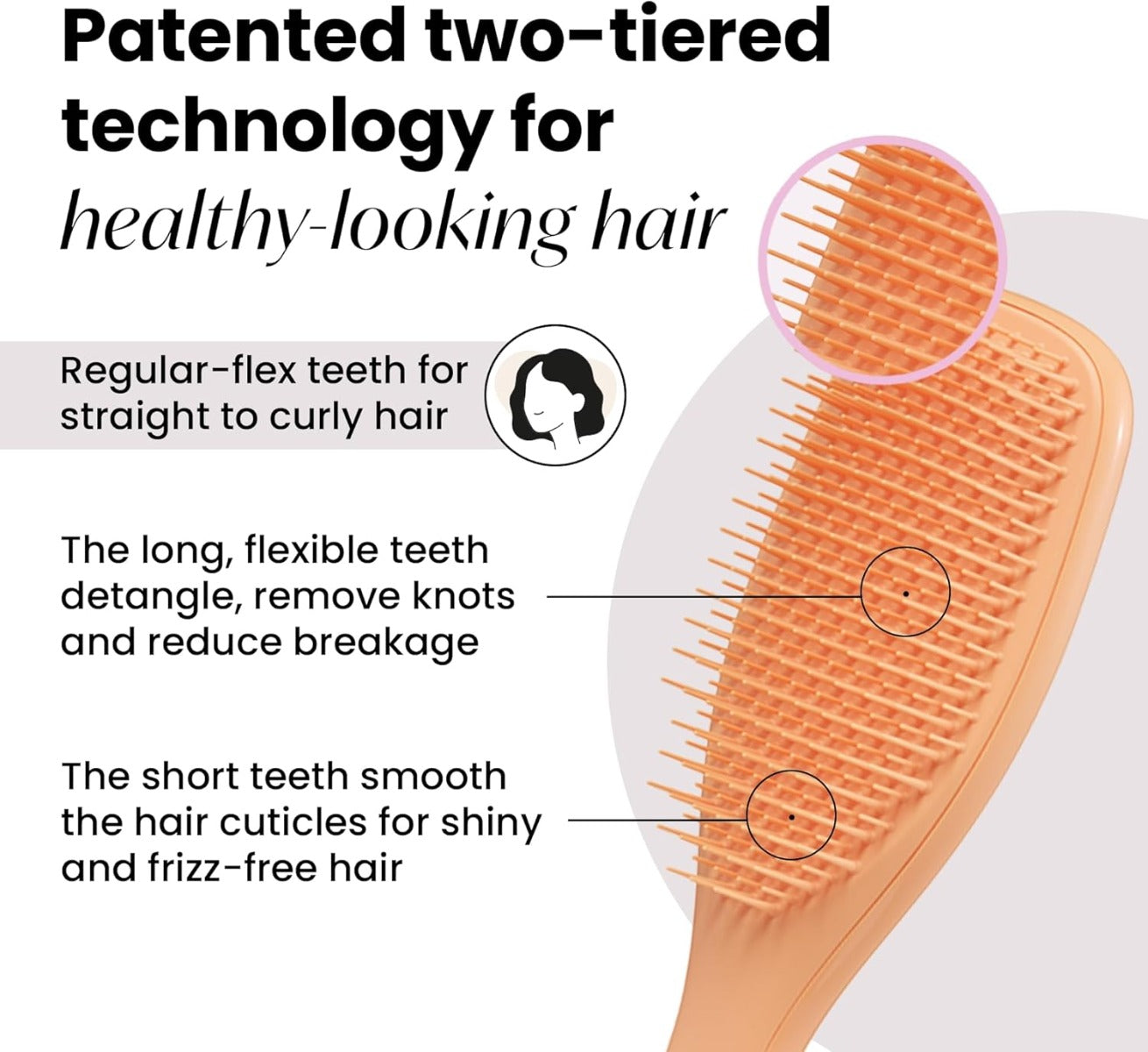 Tangle Teezer The Ultimate Detangler Regular Hairbrush, Straight & Curly (29 Colours) - Pupsik Singapore