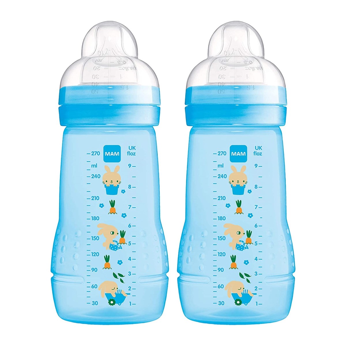 MAM Easy Active Baby Bottle, 2 x 270ml (3 Assorted Colours) - Pupsik Singapore