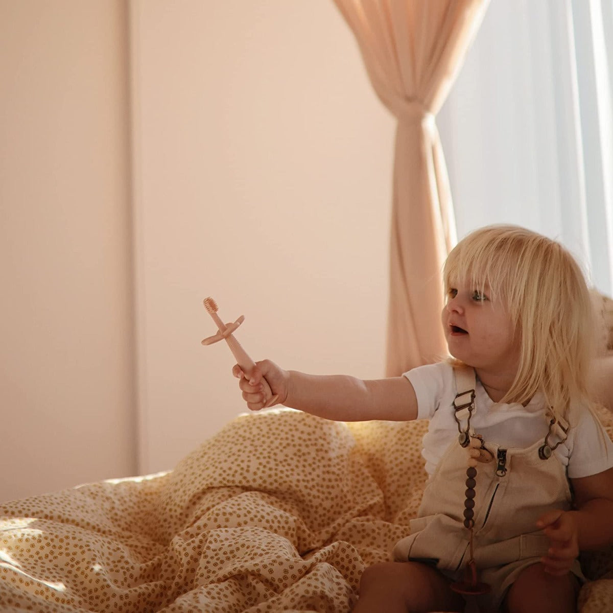 Mushie Baby Flower Training Toothbrush (3 Colours)