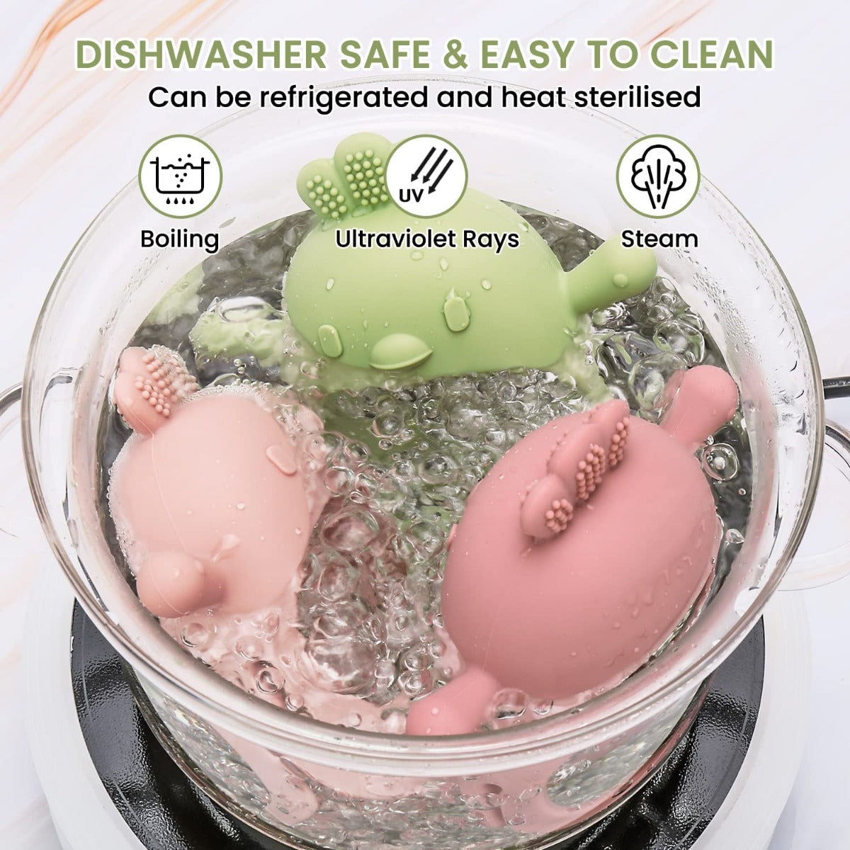 Biomom Silicone Baby Teething Mitten, Chick (6 Colours)