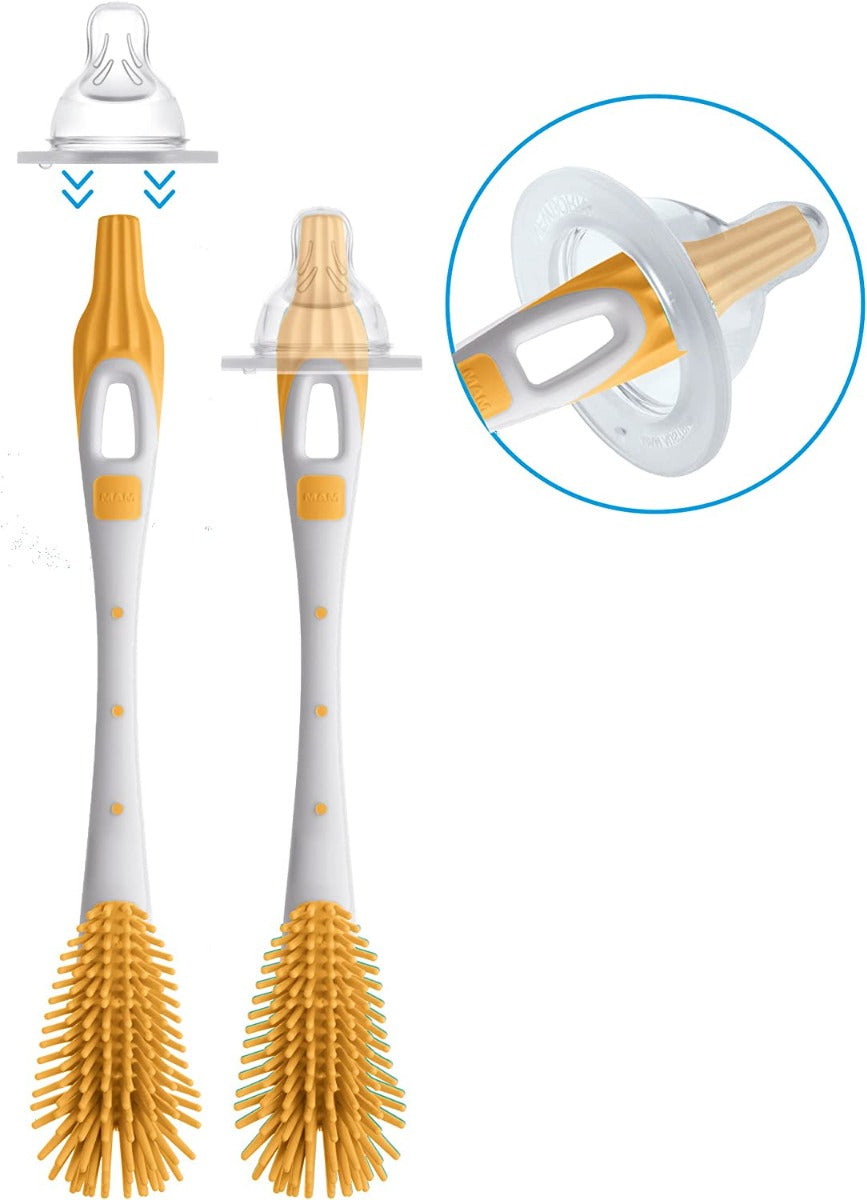 MAM Soft Bottle & Teat Brush (2 Colors) - Pupsik Singapore