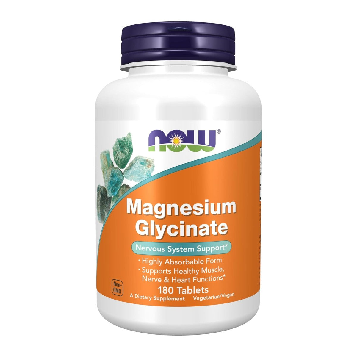 NOW Foods Magnesium Glycinate Tablets, 180 Tabs (Exp 06/29)