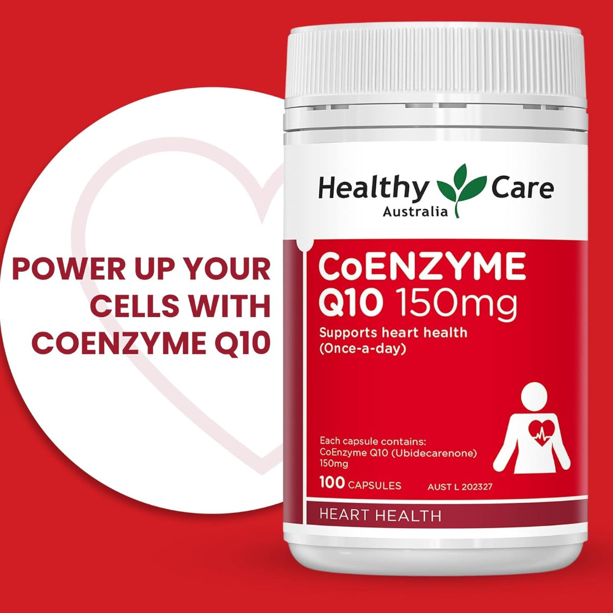 Healthy Care CoEnzyme Q10 150mg, 100 Caps (Exp 10/27)