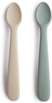 Mushie Silicone Feeding Baby Spoons (2pk) (9 Colours)