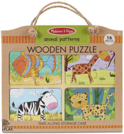 Melissa & Doug Natural Play Wooden Puzzle - Animal Patterns