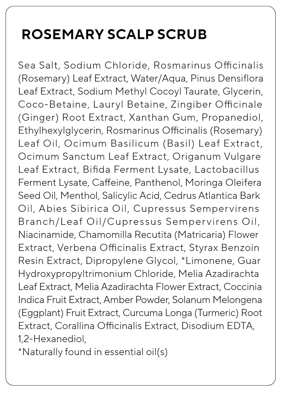 Aromatica Rosemary Scalp Scrub, 165g (Exp 06/27)