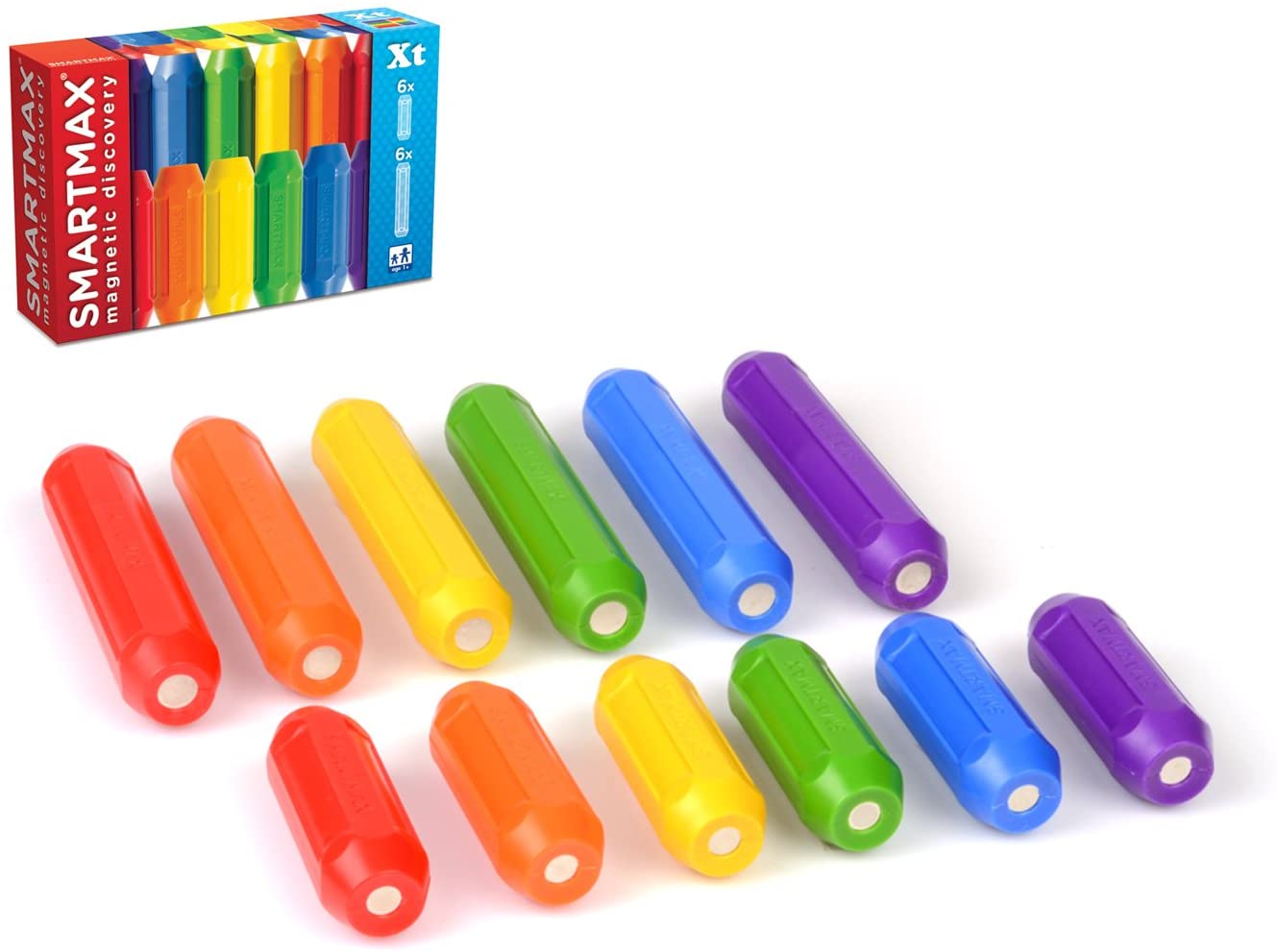 SmartMax 6 Medium & 6 Long Bars Extension Set Magnetic Building Toy