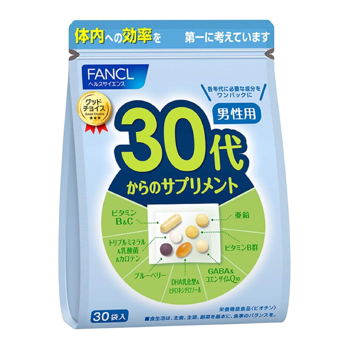 FANCL Health Supplements for Men in the 30's, 30 Sachets (Exp 01/26)