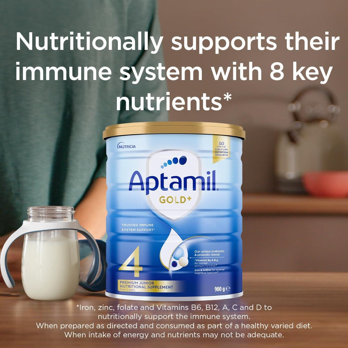 Aptamil Gold+ 4 Junior Milk Formula, 900g (Exp 09/26) - AU Versions