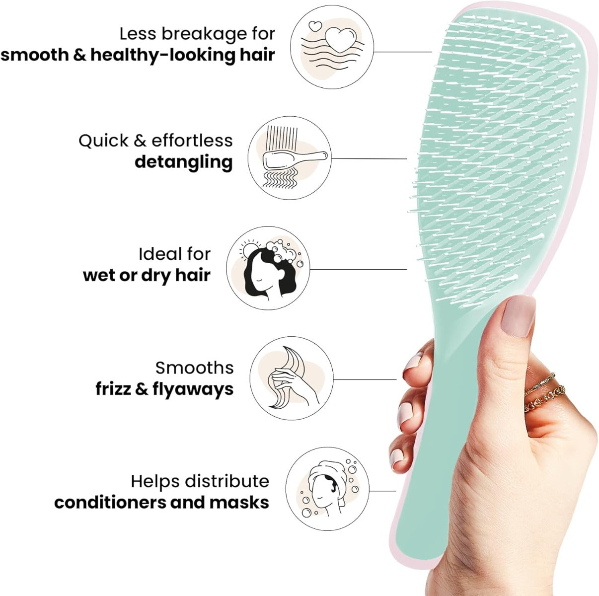 Tangle Teezer The Ultimate Detangler Regular Hairbrush, Straight & Curly (28 Colours)