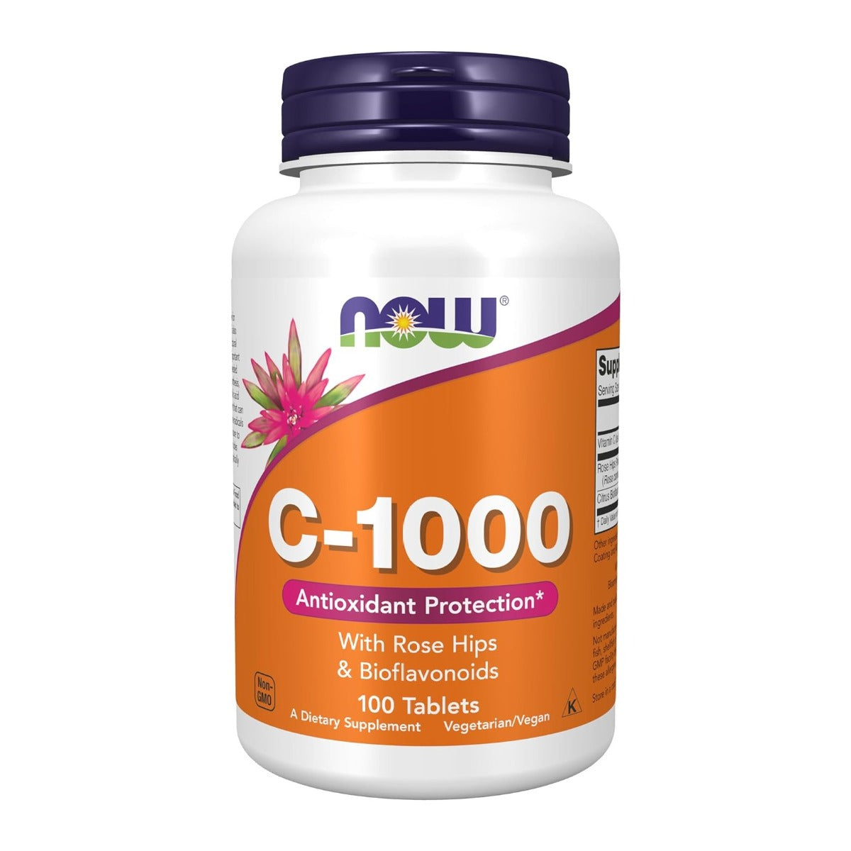 NOW Foods Vitamins C-1000 Rosehip & Bioflavonoids, 100 Tablets (Exp 11/26)