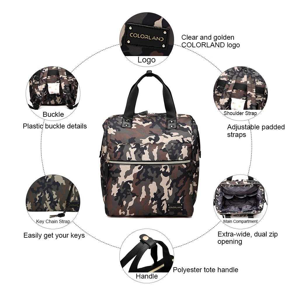 Colorland Zara Baby Changing Backpack (4 Designs) - Pupsik Singapore