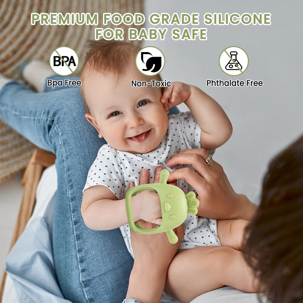 Biomom Silicone Baby Teething Mitten, Chick (6 Colours)