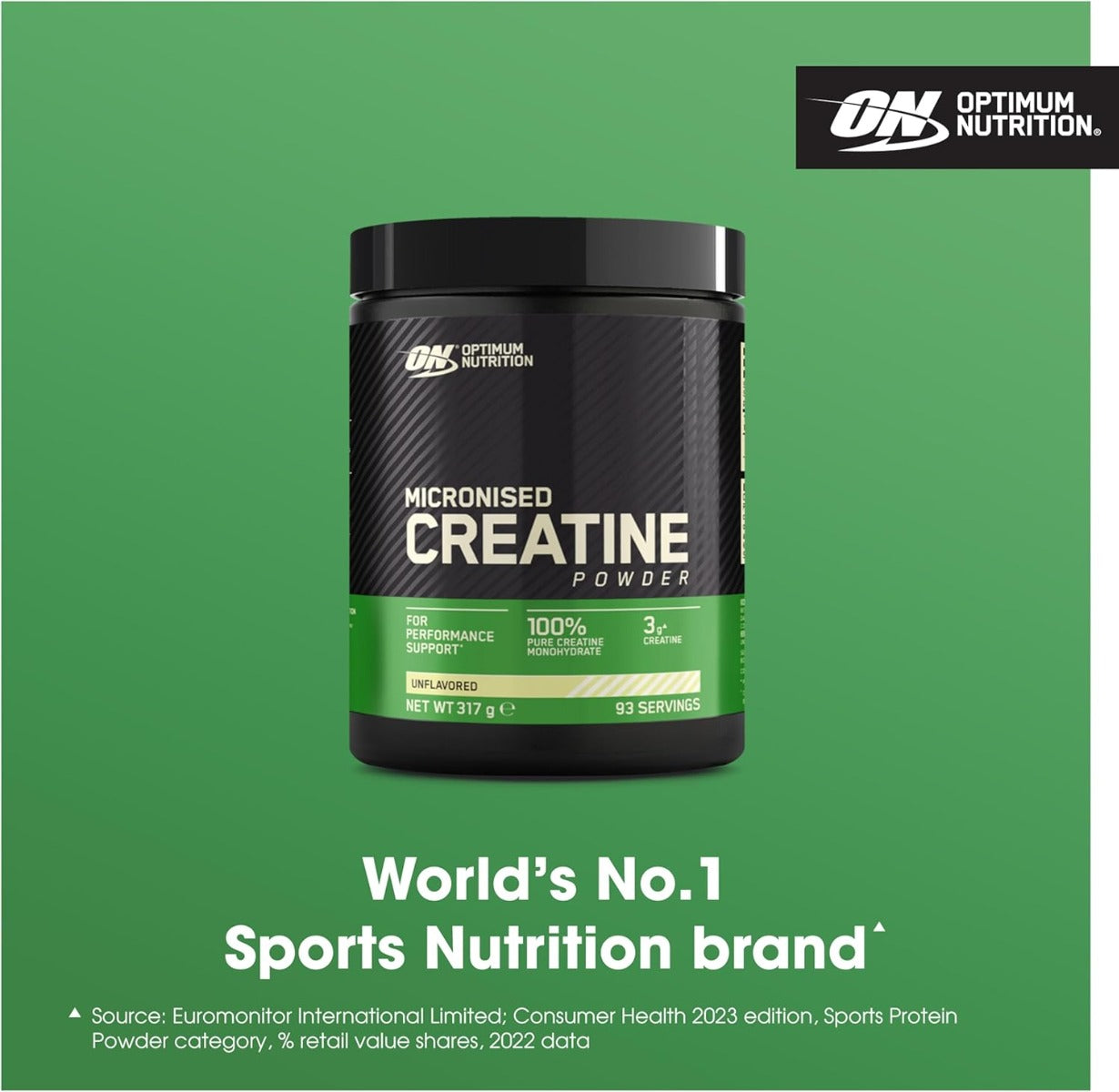 Optimum Nutrition Micronized Creatine Powder, 317g (Unflavored) - Exp 08/26