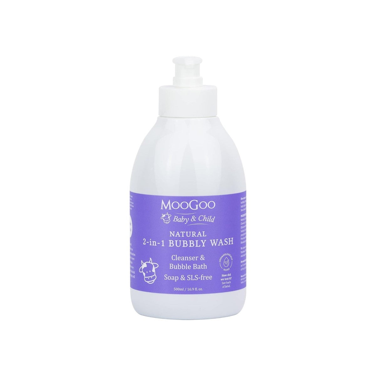 MooGoo Baby 2-in-1 Bubbly Wash, 500ml (Exp 11/25)