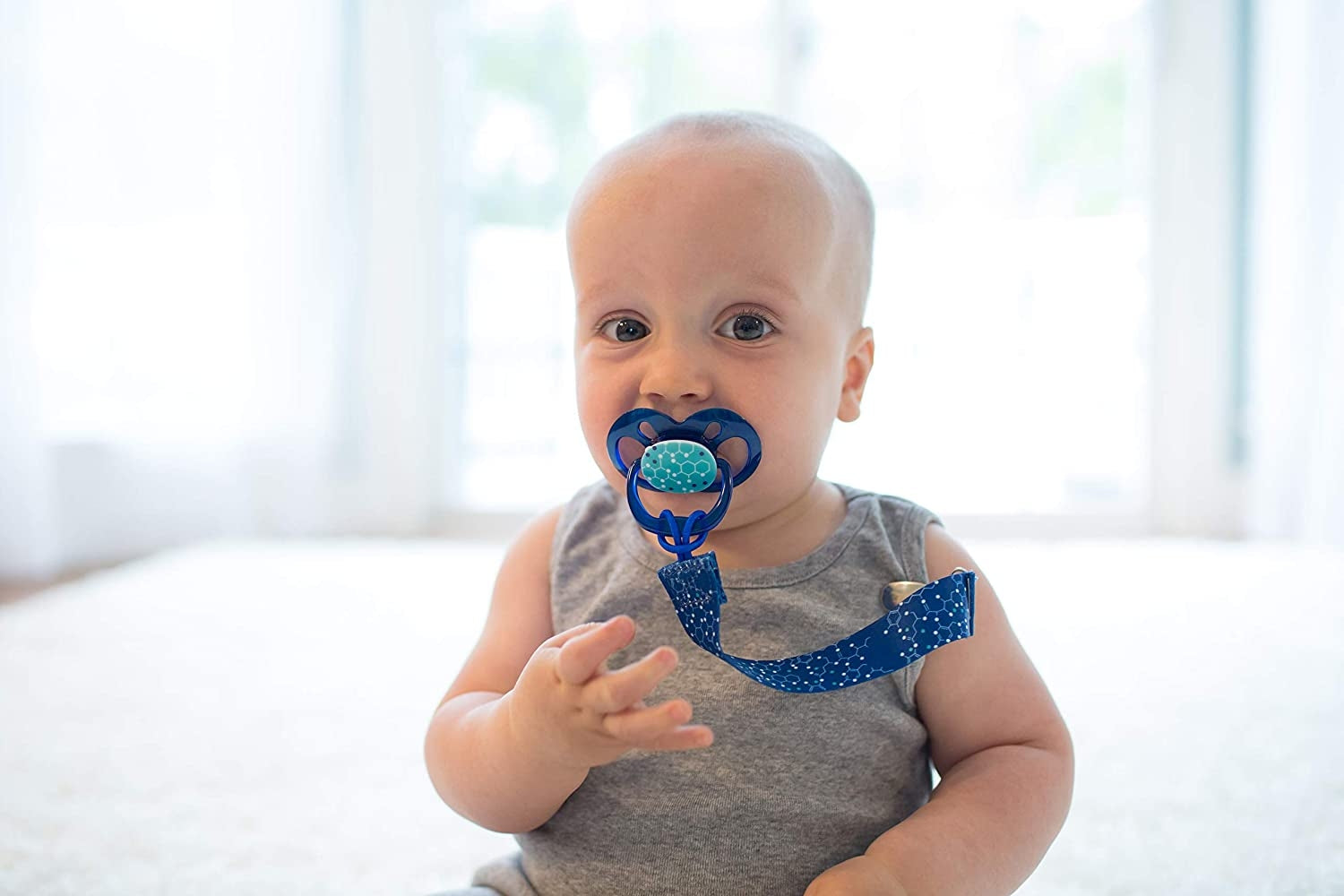 Dr. Brown's Advantage Baby Pacifiers with Clip - Stage 2 (6-18m) (2pc) - Blue