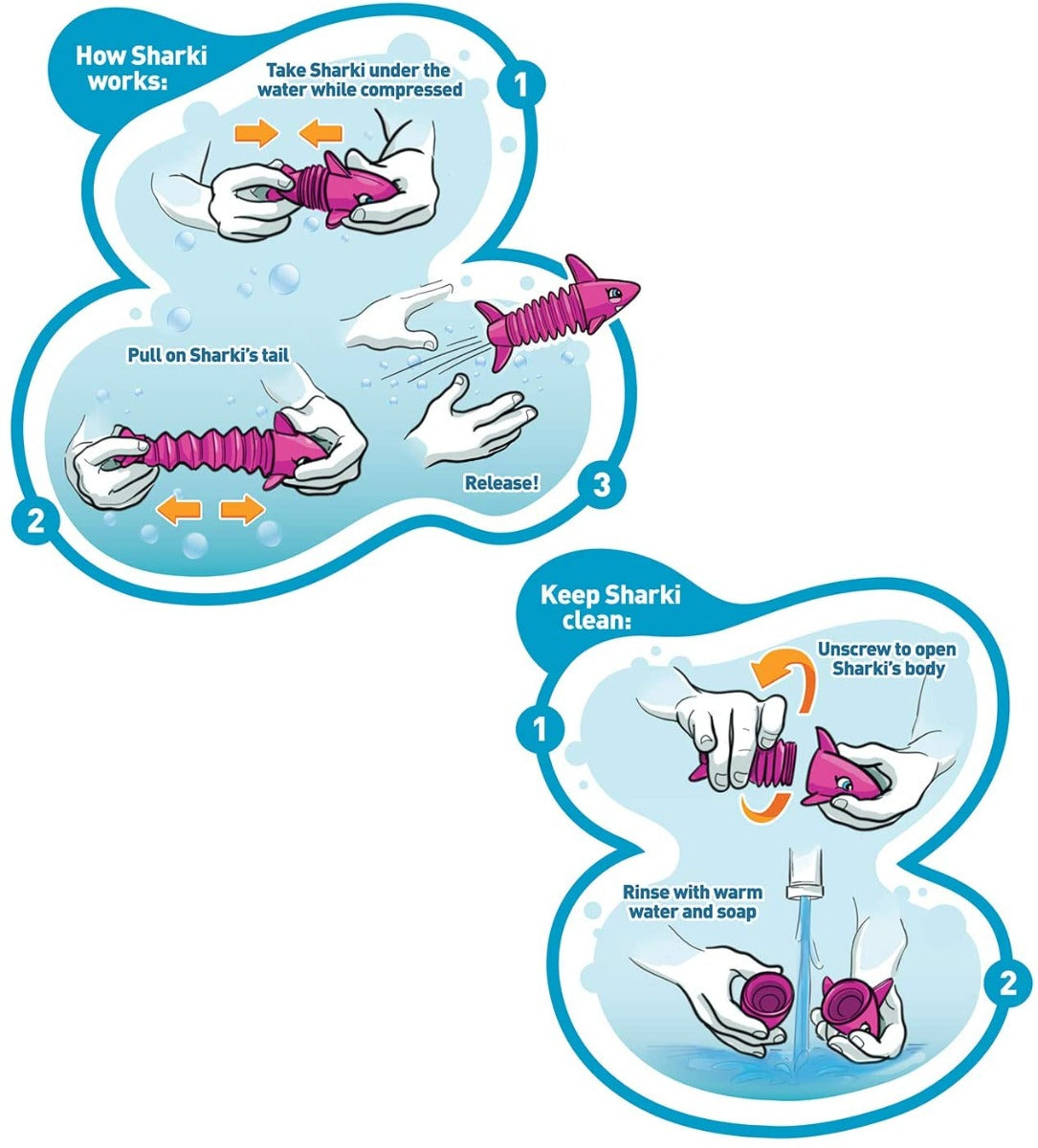 OgoBolli Sharki Tub Toy (3 Colors)