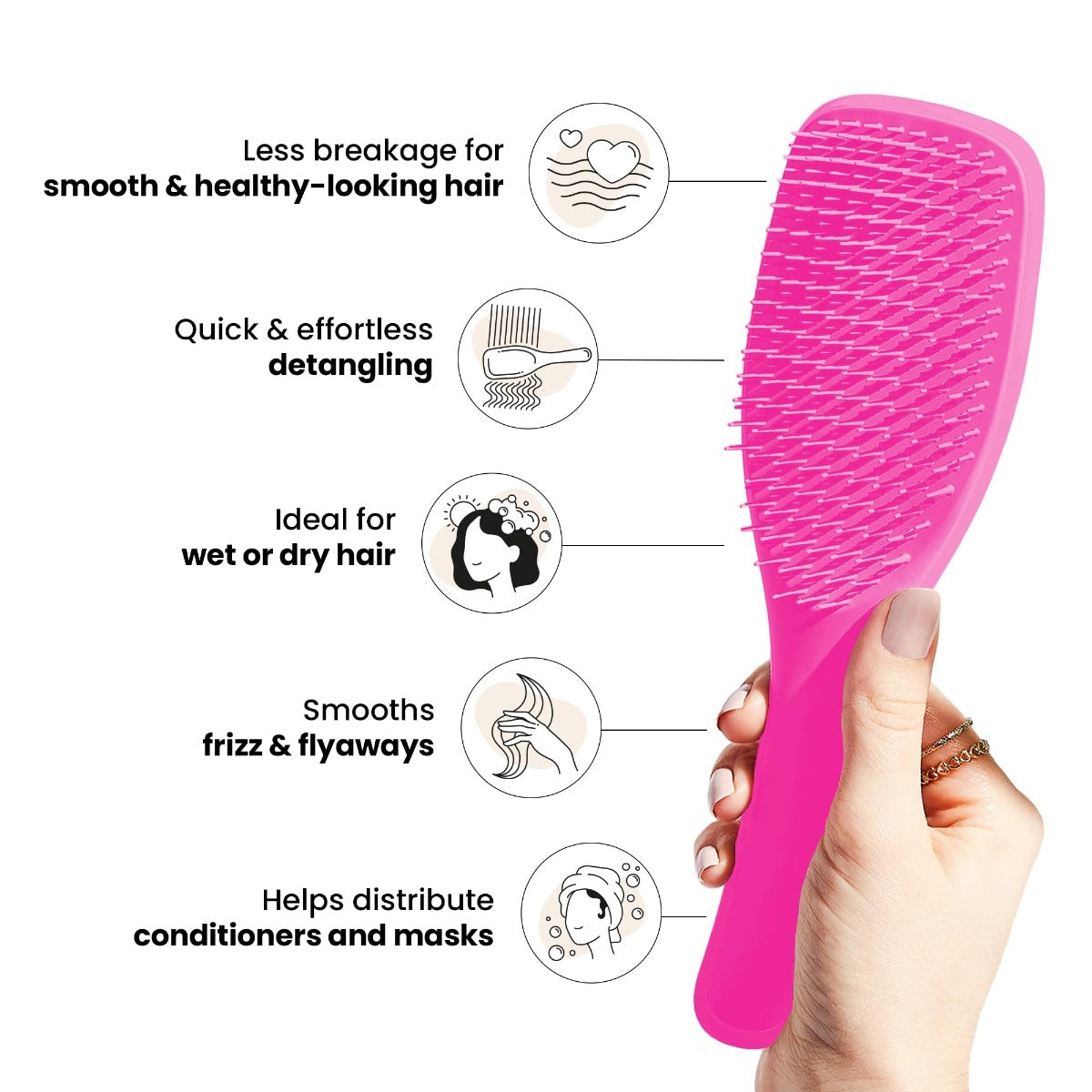 Tangle Teezer The Ultimate Detangler Regular Hairbrush, Straight & Curly (29 Colours) - Pupsik Singapore