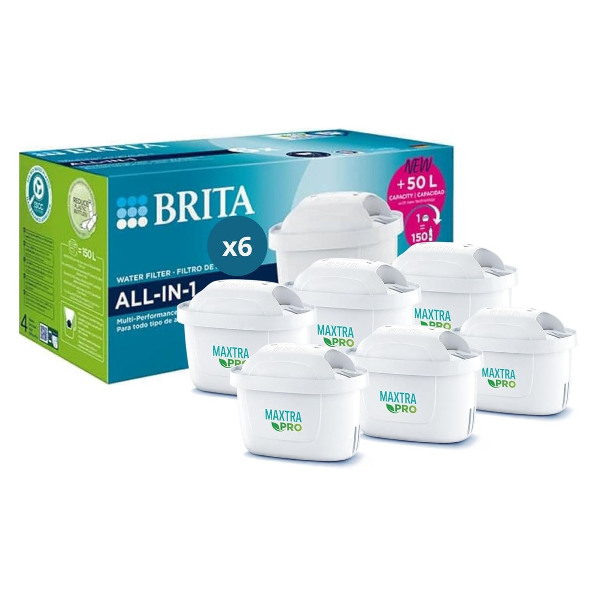 Brita Maxtra PRO Replacement Water Filter Cartridges, 6pk - Made in Germany